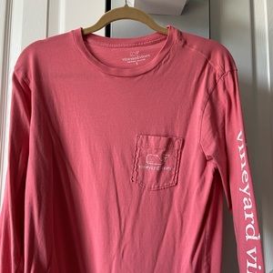Vineyard vines salmon/pink long sleeve tee